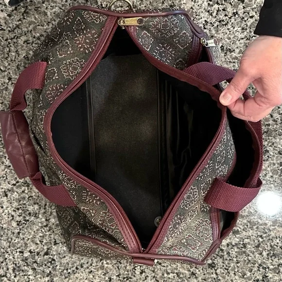 RARE VINTAGE John Weitz Travelers Carry On Overnight Shoulder Strap Duffel Bag - Picture 14 of 14